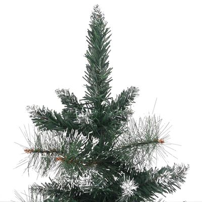 vidaXL Albero di Natale Artificiale Supporto Verde e Bianco 60 cm PVC