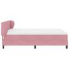 vidaXL Letto a molle con materasso Rosa 160 x 200 cm Velluto