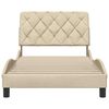 vidaXL Giroletto senza Materasso Crema 100x200 cm in Tessuto