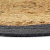 vidaXL Tovagliette 4 pz Naturale e Antracite 38 cm in Juta e Cotone