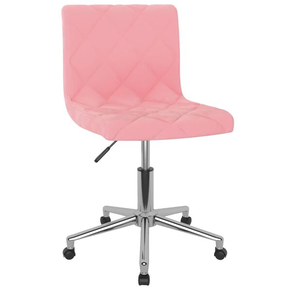 vidaXL Sedie da Pranzo Girevoli 2 pz Rosa in Velluto