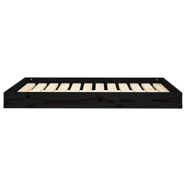 vidaXL Cuccia per Cani Nera 101,5x74x9 cm in Legno Massello di Pino