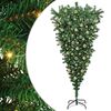 vidaXL Albero di Natale artificiale preilluminato capovolto con set di palline