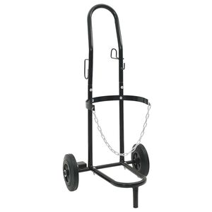 vidaXL Carrello Manuale Nero e Rosso 49 x 49 x 101 cm Acciaio