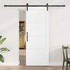 vidaXL Porta scorrevole Bianco 78 x 202 cm Pino massello