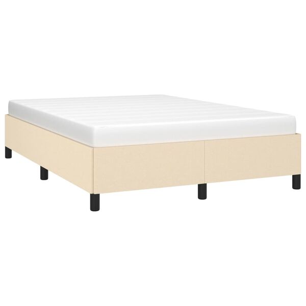 vidaXL Giroletto senza Materasso Crema 140x190 cm in Tessuto