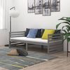 vidaXL Divano Letto con Materasso 90x200 cm Grigio in Legno di Pino
