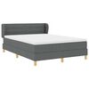 vidaXL Letto a molle con materasso Grigio scuro 160 x 200 cm Tessuto