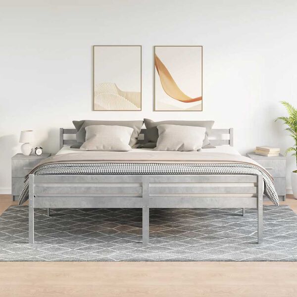 vidaXL Comodini 2 pz con 2 Cassetti Grigio Cemento 40x36x50 cm