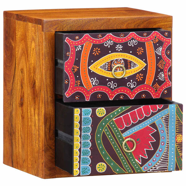 vidaXL Armadio da Notte con cassetto 2 pcs Marrone 35 x 30 x 40 cm