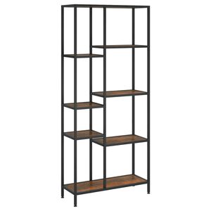 vidaXL Scaffale per Libri 80x30x180 cm Acciaio e Legno Multistrato