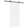 vidaXL Porta scorrevole Bianco e Nero 93 x 202 cm Pino massello