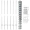 vidaXL Recinzione con Posto Argento 1,4 x 25 m Acciaio