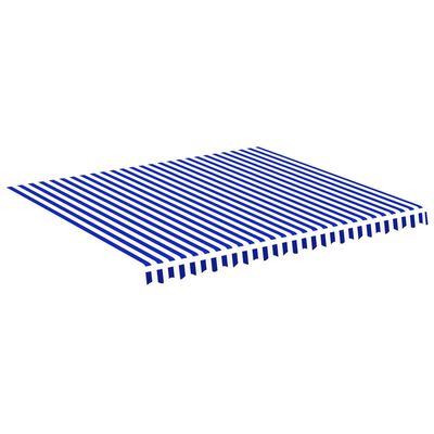 vidaXL Tessuto di Ricambio per Tenda da Sole Blu e Bianco 4x3,5 m