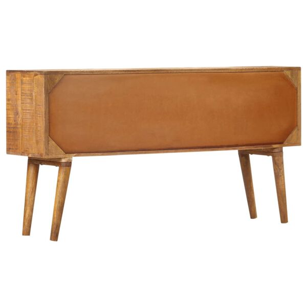 vidaXL Credenza con Motivo Stampato 130x30x70 cm in Massello di Mango