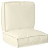 vidaXL Set di Cuscini per Pallet Tessuto Oxford Crema 50 x 50 x 12 cm