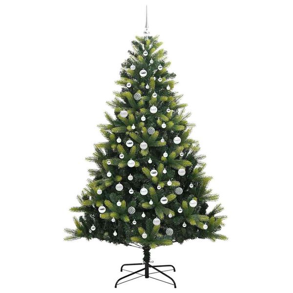 vidaXL Albero di Natale Artificiale a Cerniera con 300 LED 210 cm