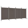 vidaXL Divisorio a 4 Pannelli Antracite 346x180 cm Tessuto