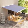 vidaXL Tendone Parasole in Tela Blu e Bianco 350x250 cm