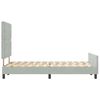 vidaXL Letto a molle con testiera Grigio chiaro 120 x 200 cm Velluto