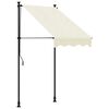 vidaXL Tenda da Sole Retrattile Crema 100x150 cm in Tessuto e Acciaio