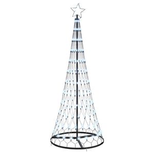 vidaXL Albero di Natale LED con 230 LED Bianco freddo 184.5 cm Metallo