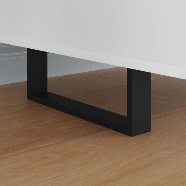 vidaXL Piedini per mobili 12 pcs Nero 28,1 x 4 x 10 mm Ferro