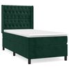 vidaXL Giroletto a Molle con Materasso Verde Scuro 80x200 cm Velluto