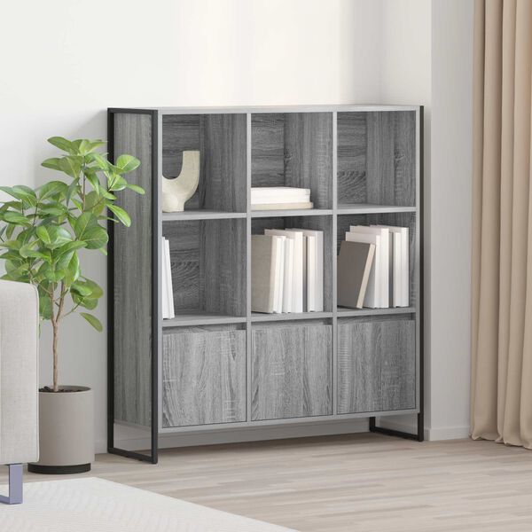 vidaXL Armadio per Libri 2 pcs Grigio Sonoma 99,5 x 30 x 108 cm