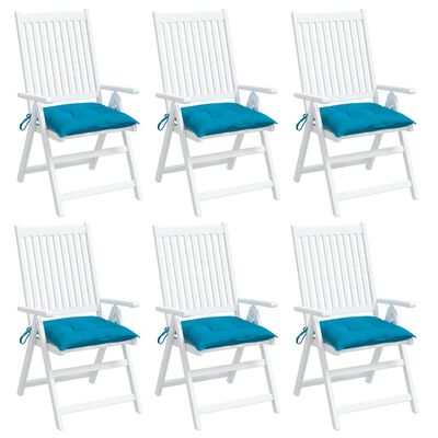 Set di cuscini per sedie da giardino 40x40x7 cm azzurro Vida XL