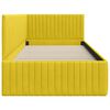 vidaXL Cornice del letto ad angolo Giallo 90 cm x 200 cm Velluto