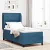 vidaXL Letto a molle con materasso Blu Scuro 200 x 90 cm Poliestere
