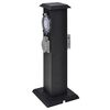 vidaXL Presa Elettrica da Giardino a Pilastro Nero con Timer
