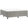 vidaXL Struttura Letto a Rete a Molle Grigio Chiaro 200x200 cm Velluto