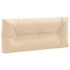 vidaXL Cuscino per schienale di pallet VIANEN 100% Poliestere Crema
