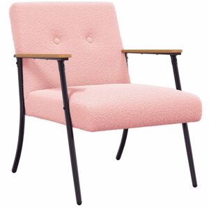 vidaXL poltrona Rosa 59 x 75 x 78 cm Tessuto simile alla lana ricci