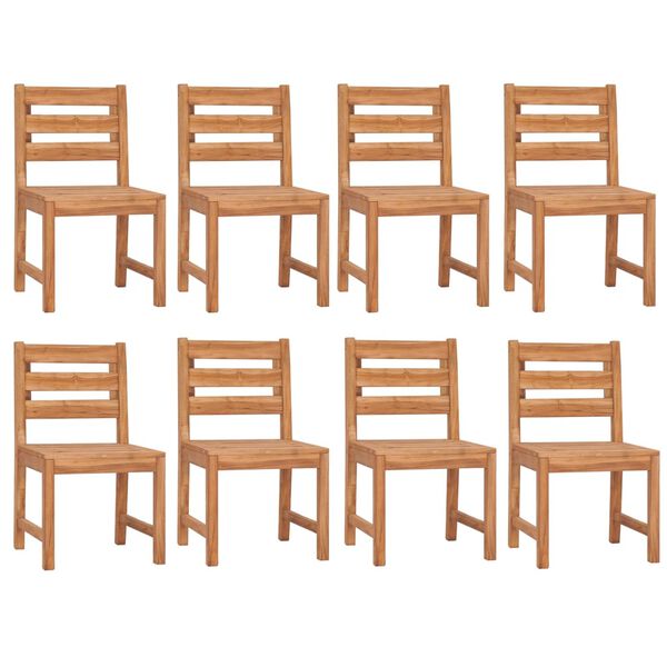 vidaXL Set da Pranzo per Giardino 9 pz in Legno Massello di Teak