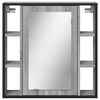 vidaXL Mobile Specchio da Bagno Grigio Sonoma 60x16x60 cm Multistrato