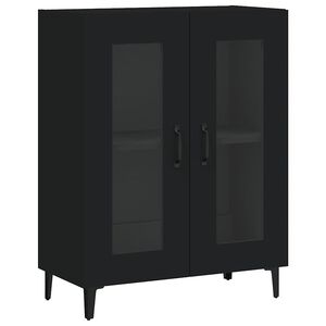 vidaXL Credenza Nera 69,5x34x90 cm in Legno Multistrato