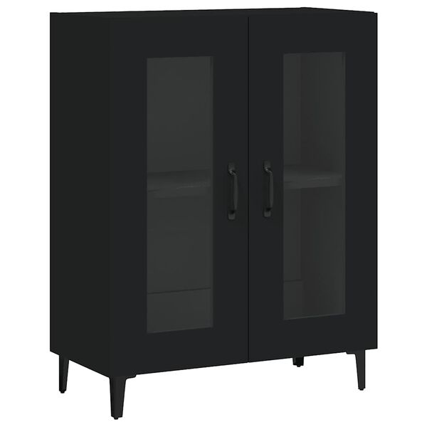 vidaXL Credenza Nera 69,5x34x90 cm in Legno Multistrato