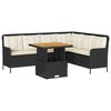 vidaXL Set Divani da Giardino 2 pz con Cuscini in Polyrattan Nero