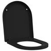 vidaXL Sedile del WC Regolabile Nero 48 x 36,5 x 4,5 cm Polipropilene