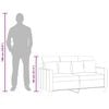 vidaXL Divano a 2 Posti Nero 120 cm in Tessuto