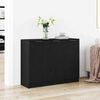 vidaXL Credenza Rovere Nero 90,5 x 30 x 70 cm Legno multistrato