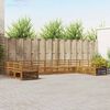 vidaXL Set divani 10 pcs Naturale Legno di Acacia Massello