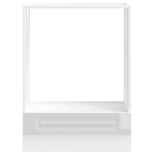 vidaXL Armadio per Forno Kalmar Bianco Lucido in Legno Multistrato