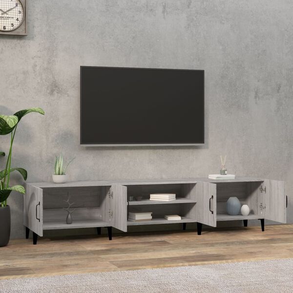 vidaXL Mobile TV Grigio Sonoma 180x31,5x40 cm in Legno Multistrato