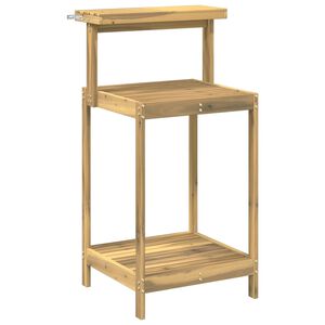 vidaXL Banco da Giardinaggio Esterno 56,5 x 48,5 x 107 cm Bianco