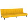 vidaXL Divano Letto a 2 Posti Giallo in Velluto