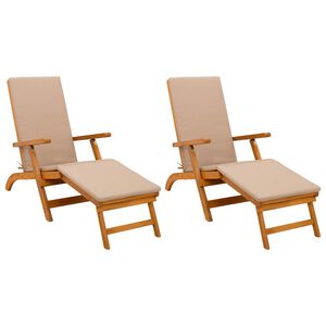 vidaXL Lettino prendisole reclinabile e pieghevole 2 pcs